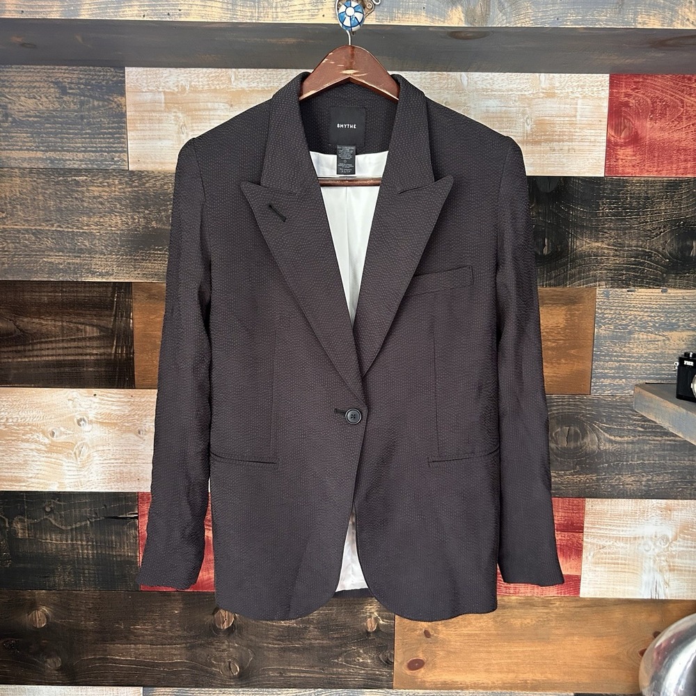 Smythe Seersucker Blazer Cupro Jacket Black XS